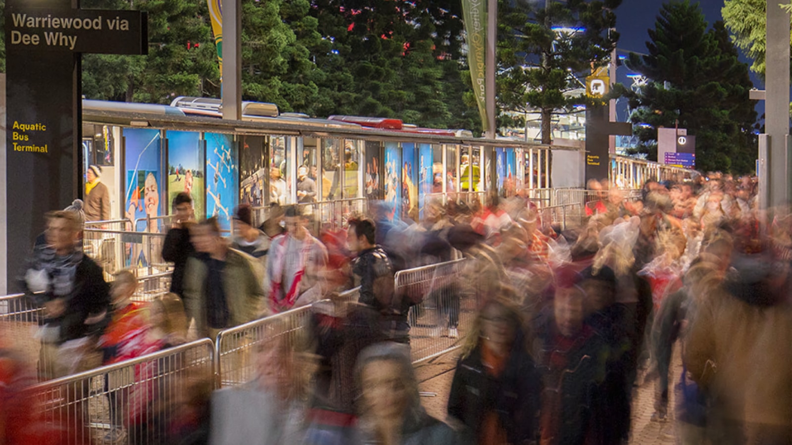 Sydney Olympic Park crowd scene